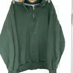 Tna half zip green hoodie size 1 ( fits like a medium )